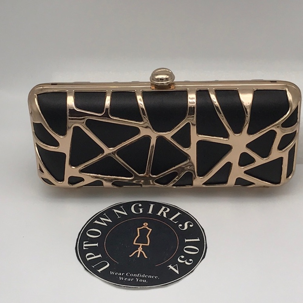 SEPHORA MINI Black and Gold Clutch Crossbody